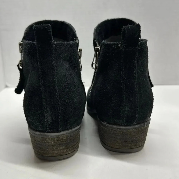 Miz Mooz New York Suede Ankle Boots Booties Side Zip Black Size 38 7.5 8 - Picture 3 of 14